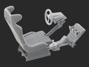 playseat driving simulator seat 3D Модель
