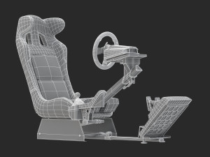 playseat driving simulator seat 3D Модель