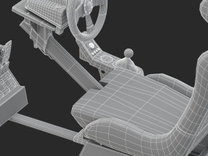 playseat driving simulator seat 3D Модель