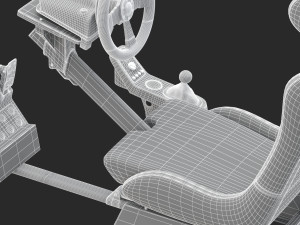 playseat driving simulator seat 3D Модель