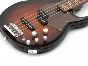 yamaha basses guitar bb734a with stands 3D Model