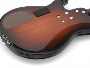 yamaha basses guitar bb734a with stands 3D Model
