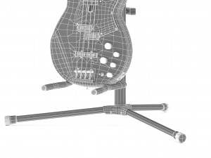 yamaha basses guitar bb734a with stands 3D Model