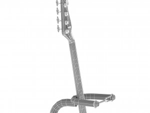 yamaha basses guitar bb734a with stands 3D Model
