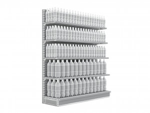 supermarket beverage single shelf model Modelo 3D