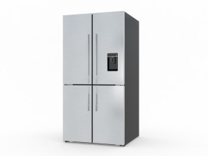 fisher paykel 605l french quad door fridge 3D मॉडल
