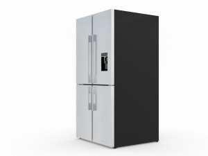 fisher paykel 605l french quad door fridge 3D मॉडल