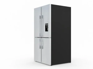 fisher paykel 605l french quad door fridge 3D Model