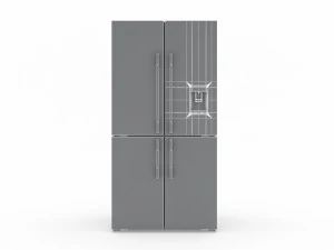 fisher paykel 605l french quad door fridge 3D Model