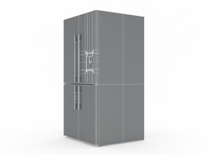 fisher paykel 605l french quad door fridge 3D मॉडल