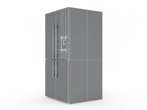 fisher paykel 605l french quad door fridge 3D Model