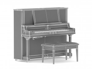 piano yamaha transacoustic yus5 ta2 3D Model