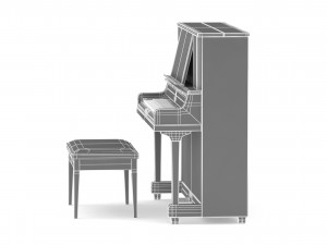 piano yamaha transacoustic yus5 ta2 3D Model