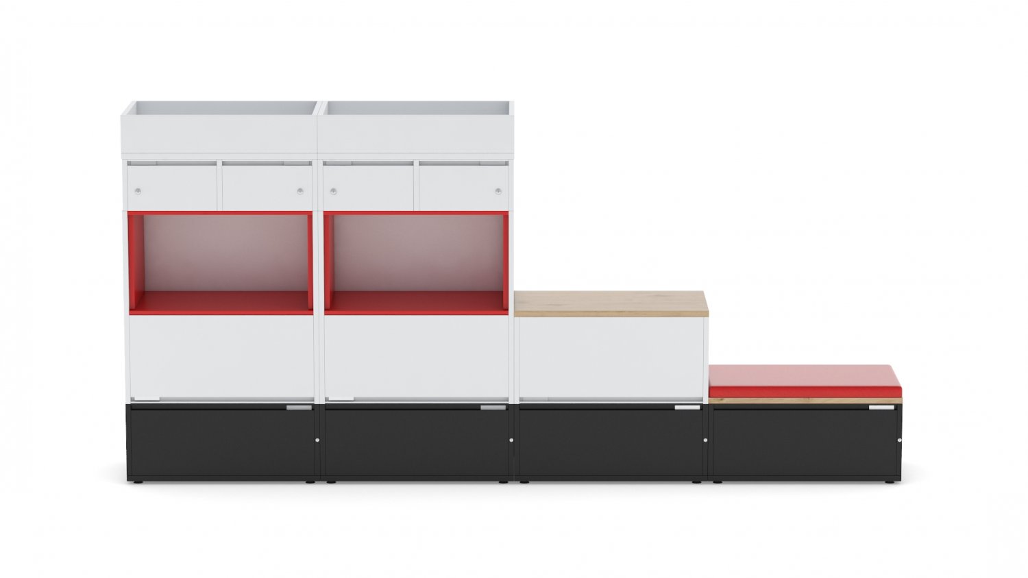 Herman Miller Storage Cabinet Meridian 6 3d Modell In Buro