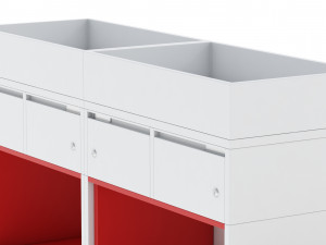 herman miller storage cabinet meridian 6 3D Model