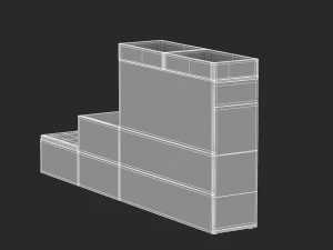 arm&aacute;rio de armazenamento herman miller meridian 6 Modelo 3D