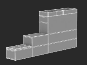 arm&aacute;rio de armazenamento herman miller meridian 6 Modelo 3D