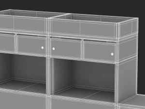 arm&aacute;rio de armazenamento herman miller meridian 6 Modelo 3D