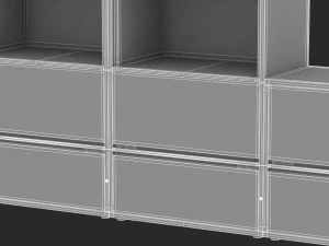 arm&aacute;rio de armazenamento herman miller meridian 6 Modelo 3D