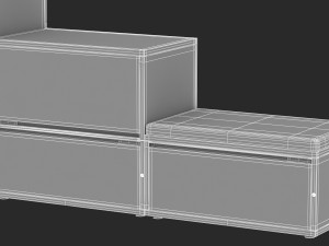 herman miller storage cabinet meridian 6 3D Model