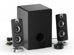 21 speakers system sound 3D Model