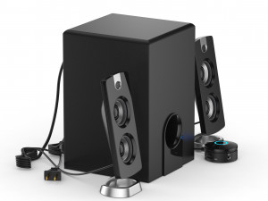 21 speakers system sound Modelo 3D