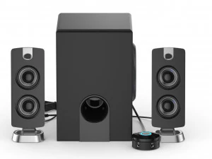 21 speakers system sound 3D Model