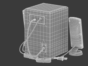 21 speakers system sound 3D Model