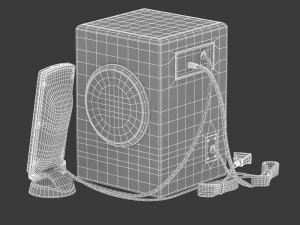 21 speakers system sound 3D Model