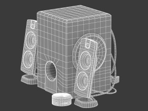 21 speakers system sound Modelo 3D