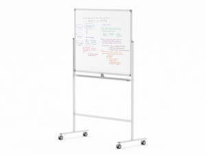 whiteboard with rolling stand 3D Model