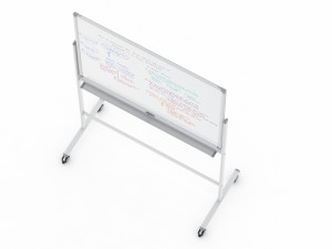 whiteboard with rolling stand 3D Model
