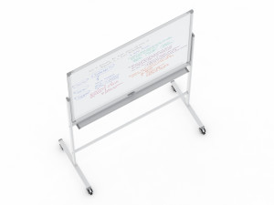 whiteboard with rolling stand 3D Model