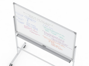 whiteboard with rolling stand 3D Model