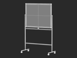 whiteboard with rolling stand 3D Model
