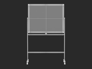 whiteboard with rolling stand 3D Model