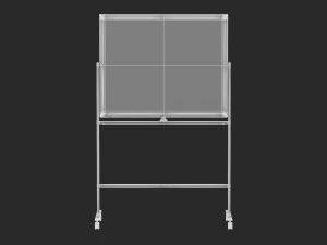 whiteboard with rolling stand 3D Model