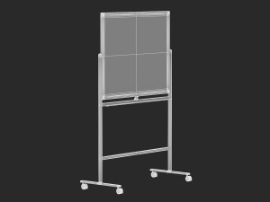 whiteboard with rolling stand 3D Model