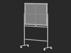 whiteboard with rolling stand 3D Model