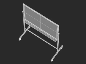 whiteboard with rolling stand 3D Model