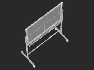 whiteboard with rolling stand 3D Model