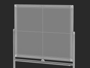 whiteboard with rolling stand 3D Model
