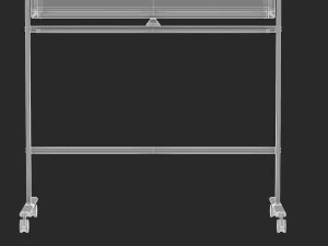 whiteboard with rolling stand 3D Model