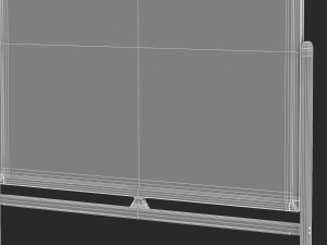 whiteboard with rolling stand 3D Model