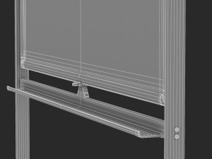 whiteboard with rolling stand 3D Model