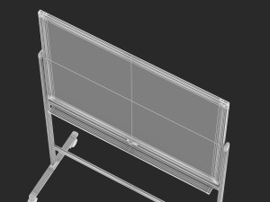 whiteboard with rolling stand 3D Model