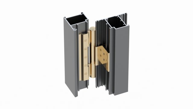 aluminium door hinge 3D 模型 .c4d .max .obj .3ds .fbx .stl .blend 