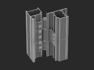 aluminium door hinge 3D 模型