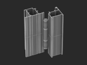 aluminium door hinge 3D 模型