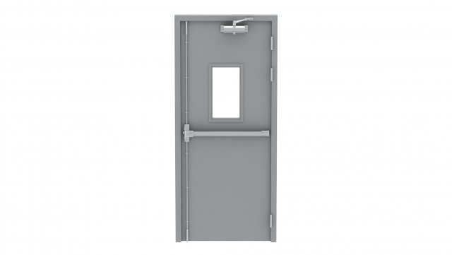 single fire exit door 3D 模型 .c4d .max .obj .3ds .fbx .stl .blend 